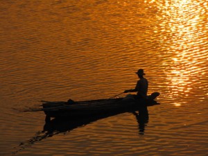 Zonsondergang Phom Phen