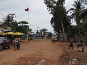 De grens van Cambodja