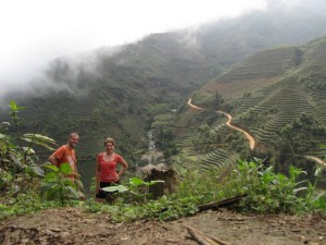 Even poseren op de afdaling vanaf Sa Pa