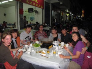 Uit eten in Yangshou.