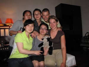 Koen en wij met Chinese studenten