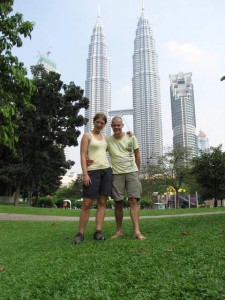 Poseren bij de Petronas Towers