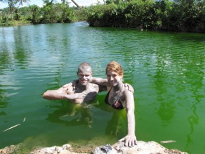 Modderbehandeling in een hot spring.