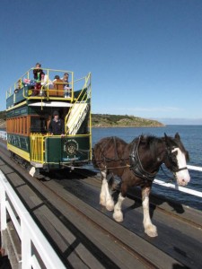 Een ouderwetse paardentram.