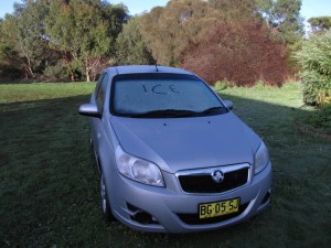 Vorst aan de auto, uhh grond...