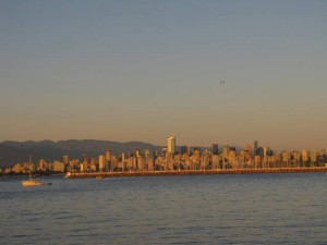 De skyline van Vancouver.