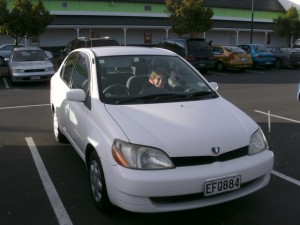 Onze gehuurde Toyota Platz...