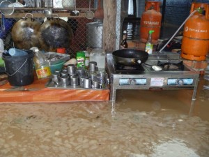 De ondergelopen keuken van het CDO