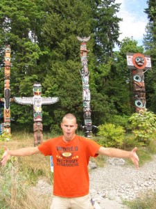 Totempalen in Stanley park, Vancouver.