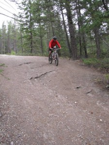 Erwin met los grid steil omlaag.
