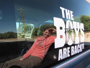 Uitwaaien in de pick-up truck