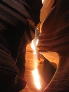 Eén van de magische lichtstralen