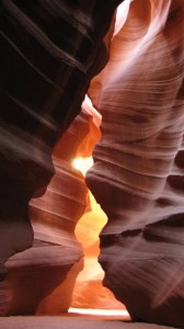 Nog een mooie wand in de Antilope Canyon
