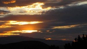 Met de zonsondergang sluiten we het af.