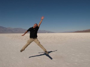 Op de zoutvlakte in Death Valley
