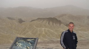 Koude tafarelen op het Zabriskie uitzichtpunt