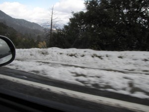 Flinke sneeuw onderweg