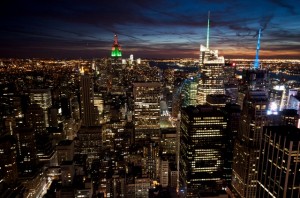 Zonsondergng vanaf de Rockefeller.